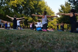 Yoga in park